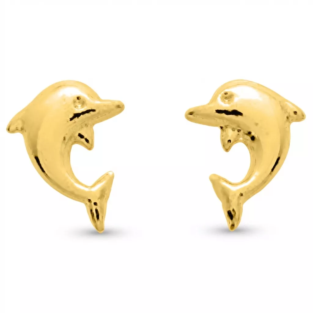 Boucles d'oreilles Clous Or Neshama Dauphin - Boucles d'oreilles en Or 375 9k - Bijoux en Vogue