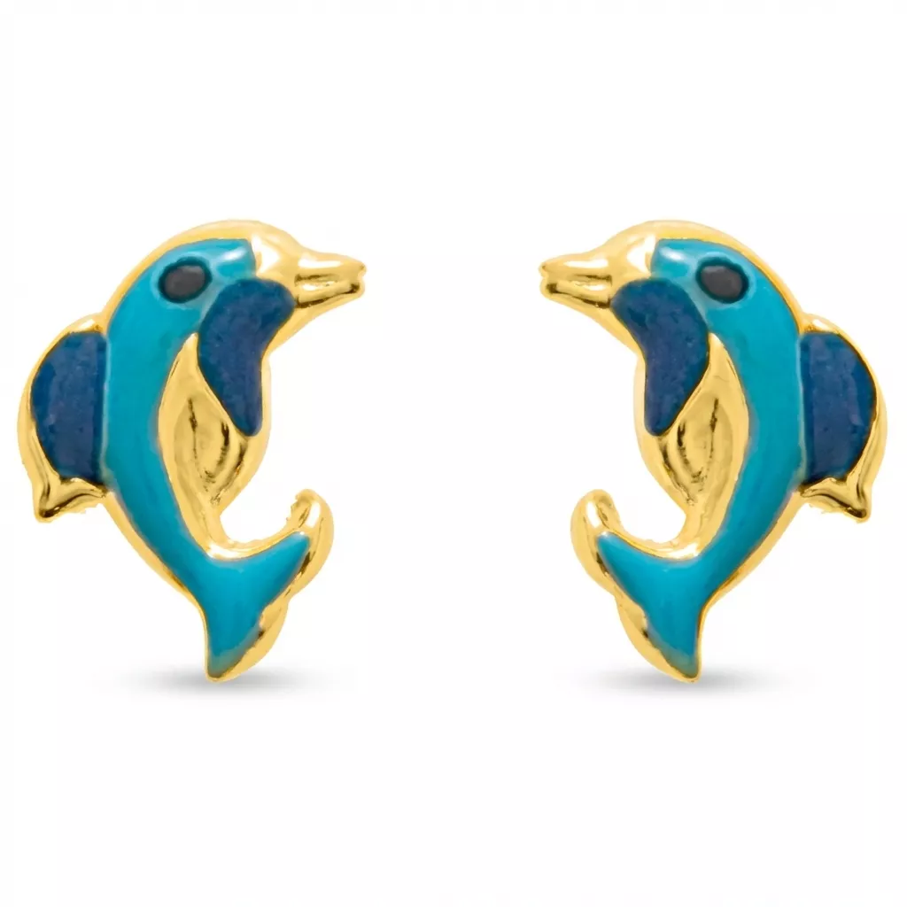 Boucles d'oreilles Clous Or Alta Dauphin - Boucles d'oreilles en Or 375 9k - Bijoux en Vogue