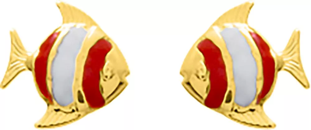 Boucles d'oreilles Clous Or Poisson - Boucles d'oreilles en Or 375 9k - Bijoux en Vogue