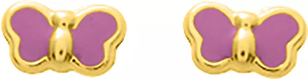 Boucles d'oreilles Clous Or Paweena Papillon - Boucles d'oreilles en Or 375 9k - Bijoux en Vogue