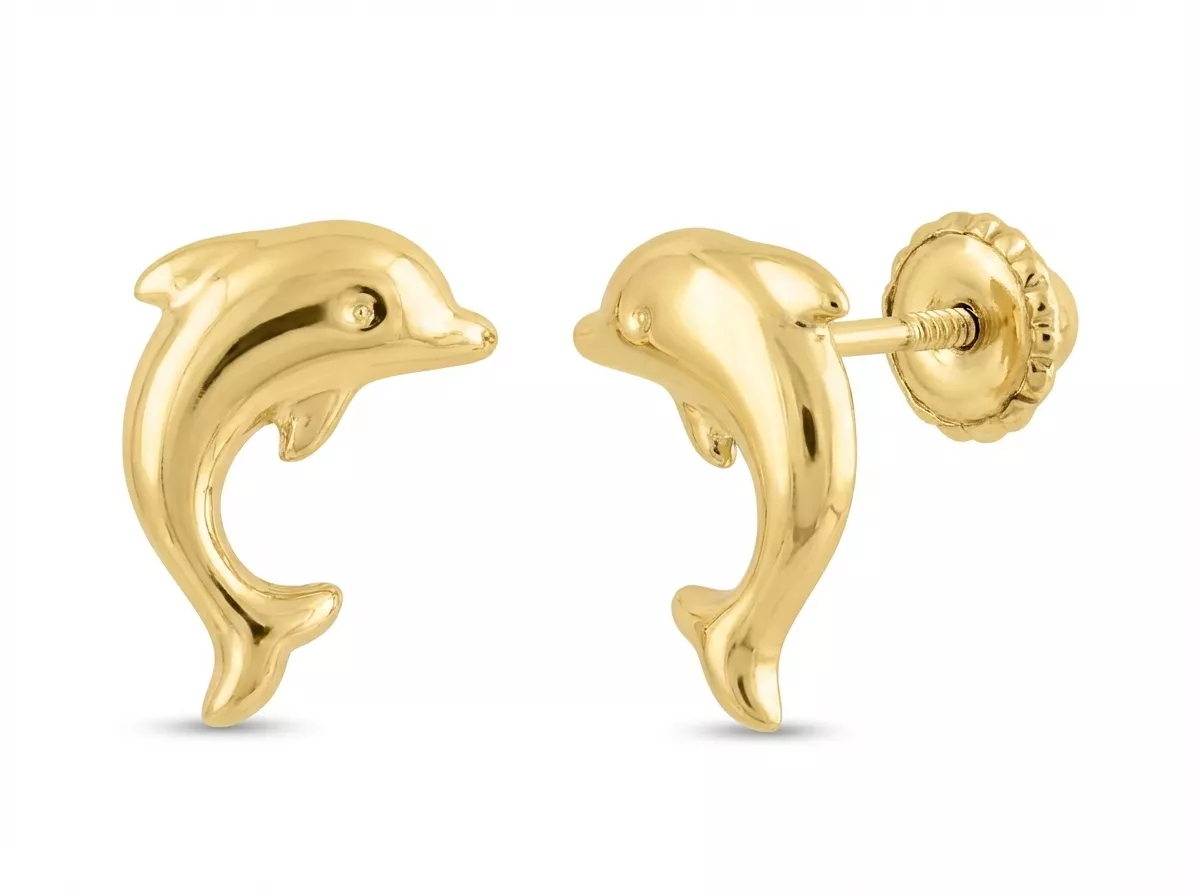 Boucles d'oreilles Clous Or Abdoreza Dauphin - Boucles d'oreilles en Or 375 9k - Bijoux en Vogue