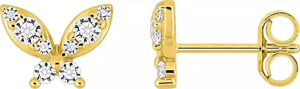 Boucles d'oreilles Clous Or Colomera Zirconium - Boucles d'oreilles en Or 375 9k - Bijoux en Vogue