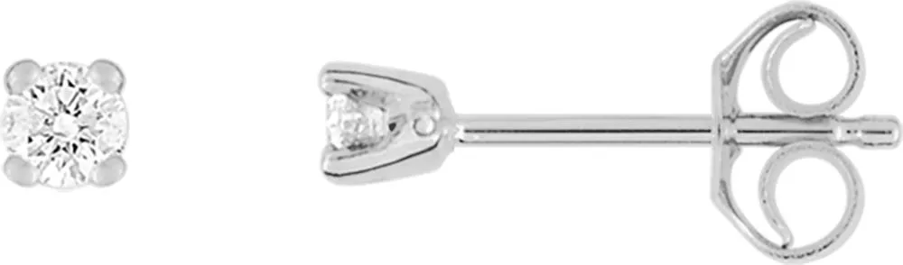 Boucles d'oreilles Clous Or Blanc Shophiane Diamant - Boucles d'oreilles en Or 750 18k