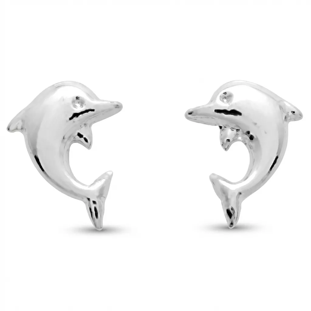 Boucles d'oreilles Clous Or Blanc Heraclia Dauphin - Boucles d'oreilles en Or 750 18k - Bijoux en Vogue