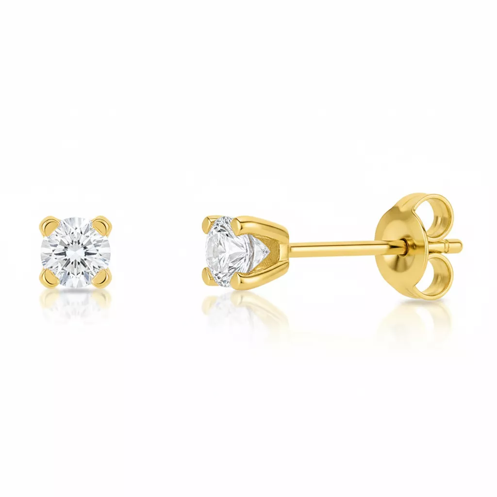 Boucles d'oreilles Clous Or Proletka Diamant - Boucles d'oreilles en Or 750 18k