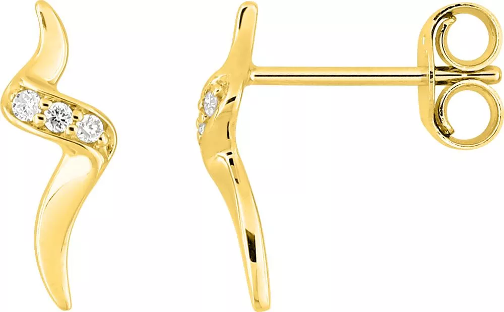 Boucles d'oreilles Clous Or Ruzena Diamant - Boucles d'oreilles en Or 750 18k - Bijoux en Vogue