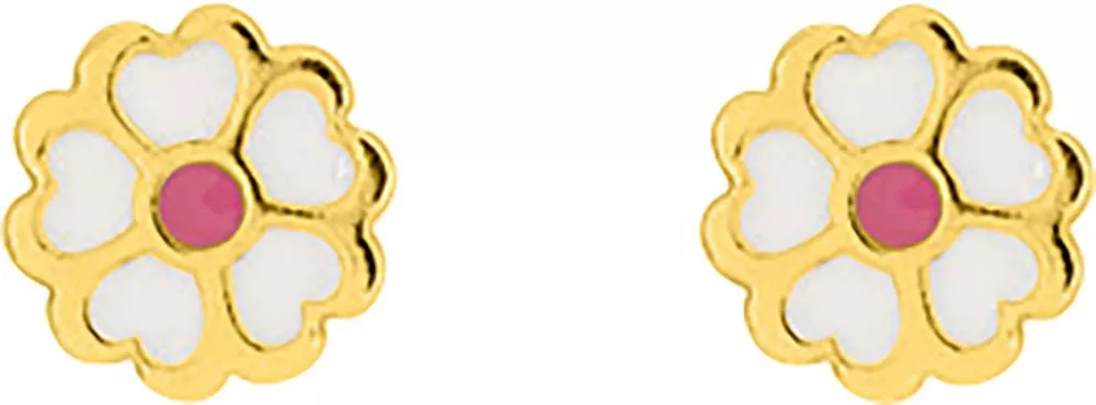 Boucles d'oreilles Clous Enfant Or Anouphanh Trèfle - Boucles d'oreilles en Or 750 18k - Bijoux en Vogue