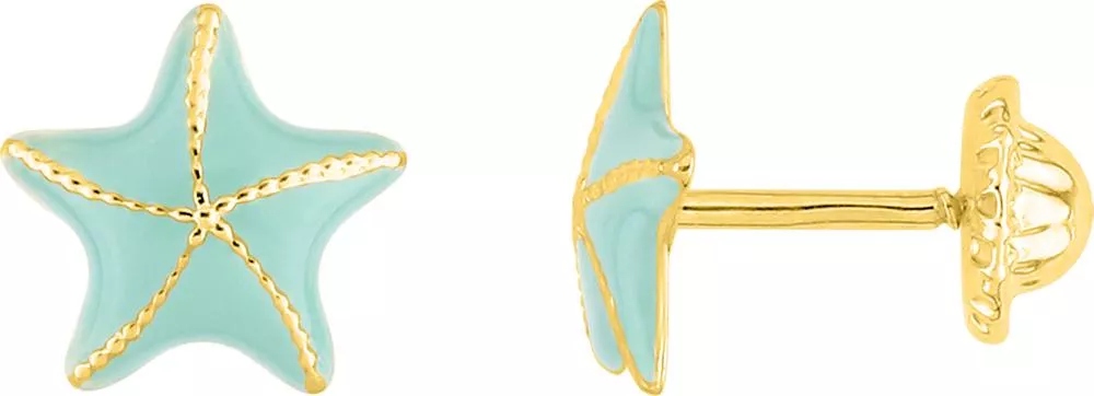 Boucles d'oreilles Clous Or Manjolinha Etoile de Mer - Boucles d'oreilles en Or 750 18k - Bijoux en Vogue