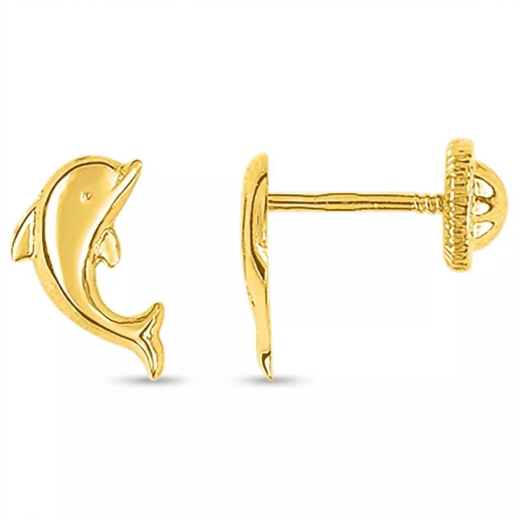 Boucles d'oreilles Clous Or Maharasa Dauphin - Boucles d'oreilles en Or 750 18k - Bijoux en Vogue