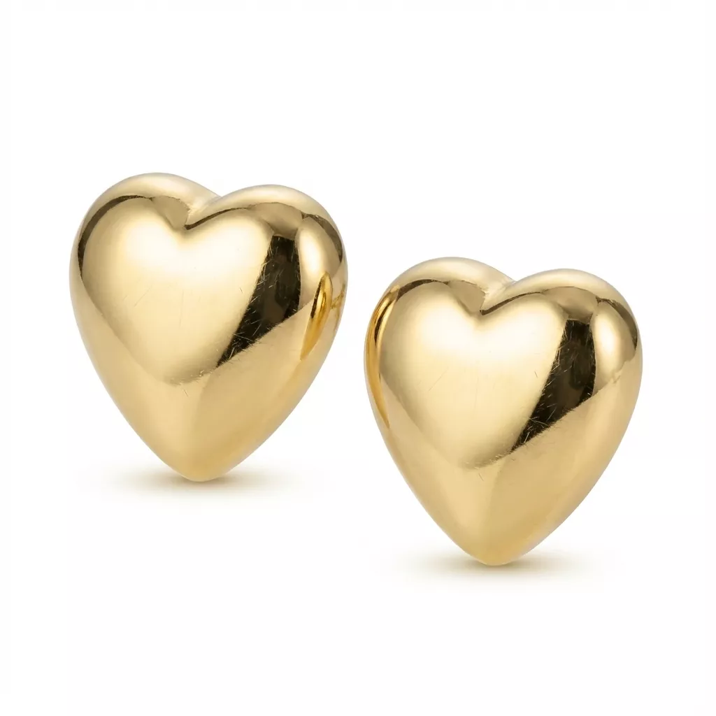 Boucles d'oreilles Clous Or Azoline Coeur - Boucles d'oreilles en Or 750 18k - Bijoux en Vogue