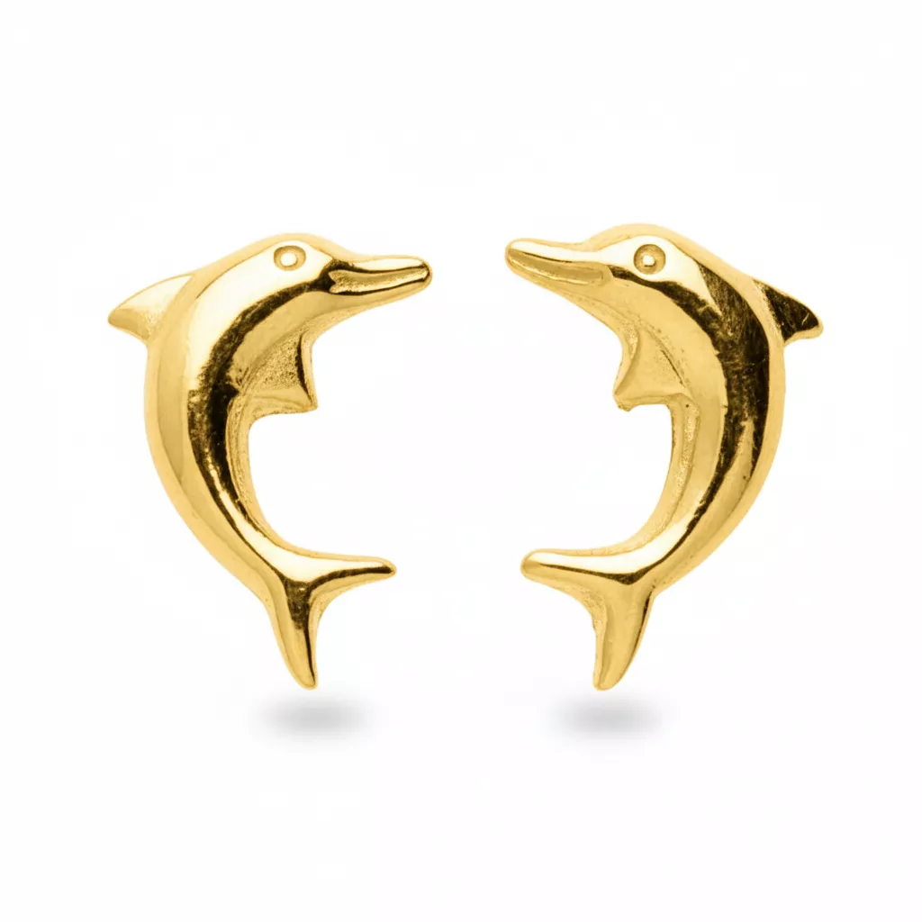 Boucles d'oreilles Clous Or Grajena Dauphin - Boucles d'oreilles en Or 750 18k - Bijoux en Vogue