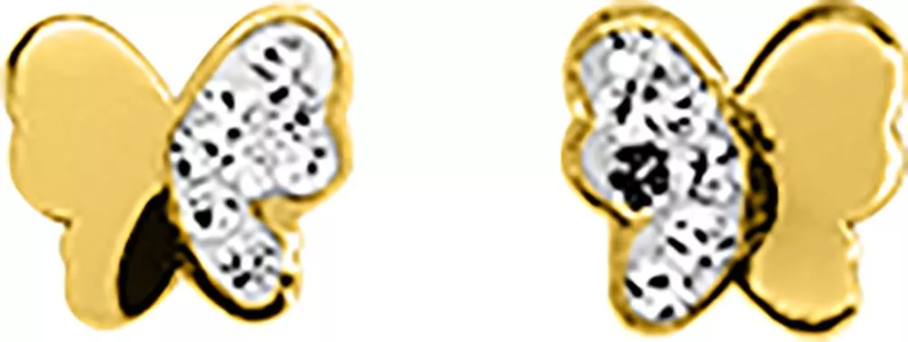 Boucles d'oreilles Clous Or Kagta Papillon - Boucles d'oreilles en Or 750 18k - Bijoux en Vogue
