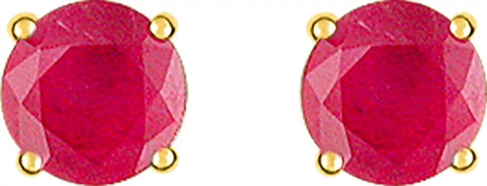 Boucles d'oreilles Clous Or Adele Rubis - Boucles d'oreilles en Or 750 18k - Bijoux en Vogue