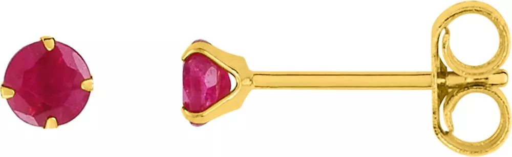 Boucles d'oreilles Clous Or Kapia Rubis - Boucles d'oreilles en Or 750 18k - Bijoux en Vogue
