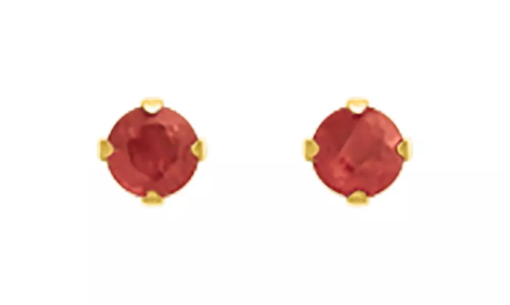 Boucles d'oreilles Clous Or Virgnia Rubis - Boucles d'oreilles en Or 750 18k - Bijoux en Vogue