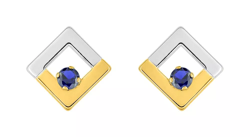 Boucles d'oreilles Clous Or Nadaraja Saphir - Boucles d'oreilles en Or 750 18k - Bijoux en Vogue