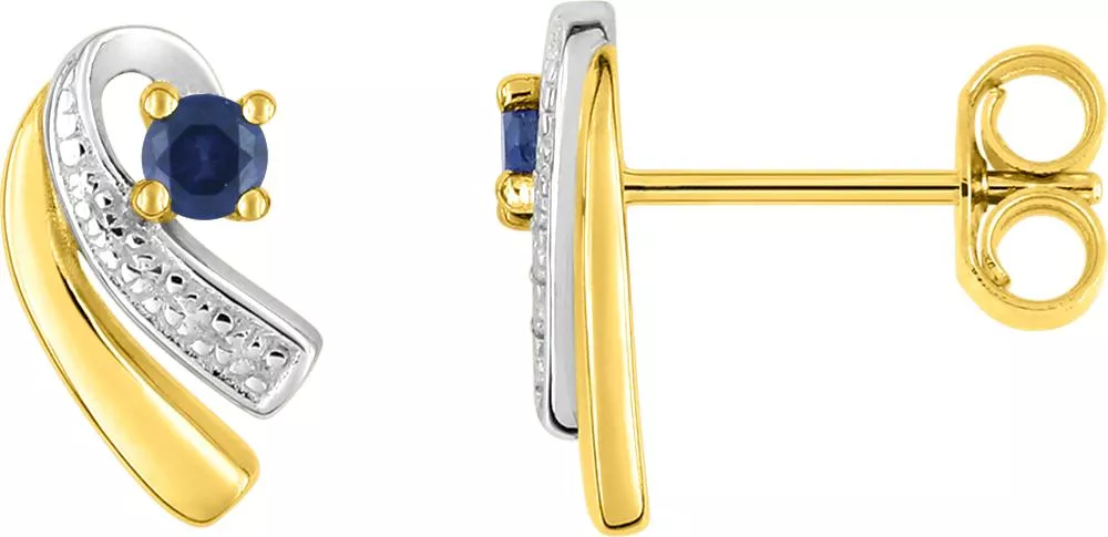 Boucles d'oreilles Clous Or Lalia Saphir - Boucles d'oreilles en Or 750 18k - Bijoux en Vogue