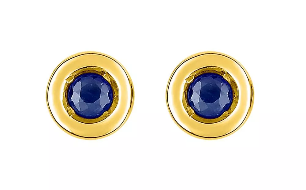 Boucles d'oreilles Clous Or Dayra Saphir - Boucles d'oreilles en Or 750 18k - Bijoux en Vogue