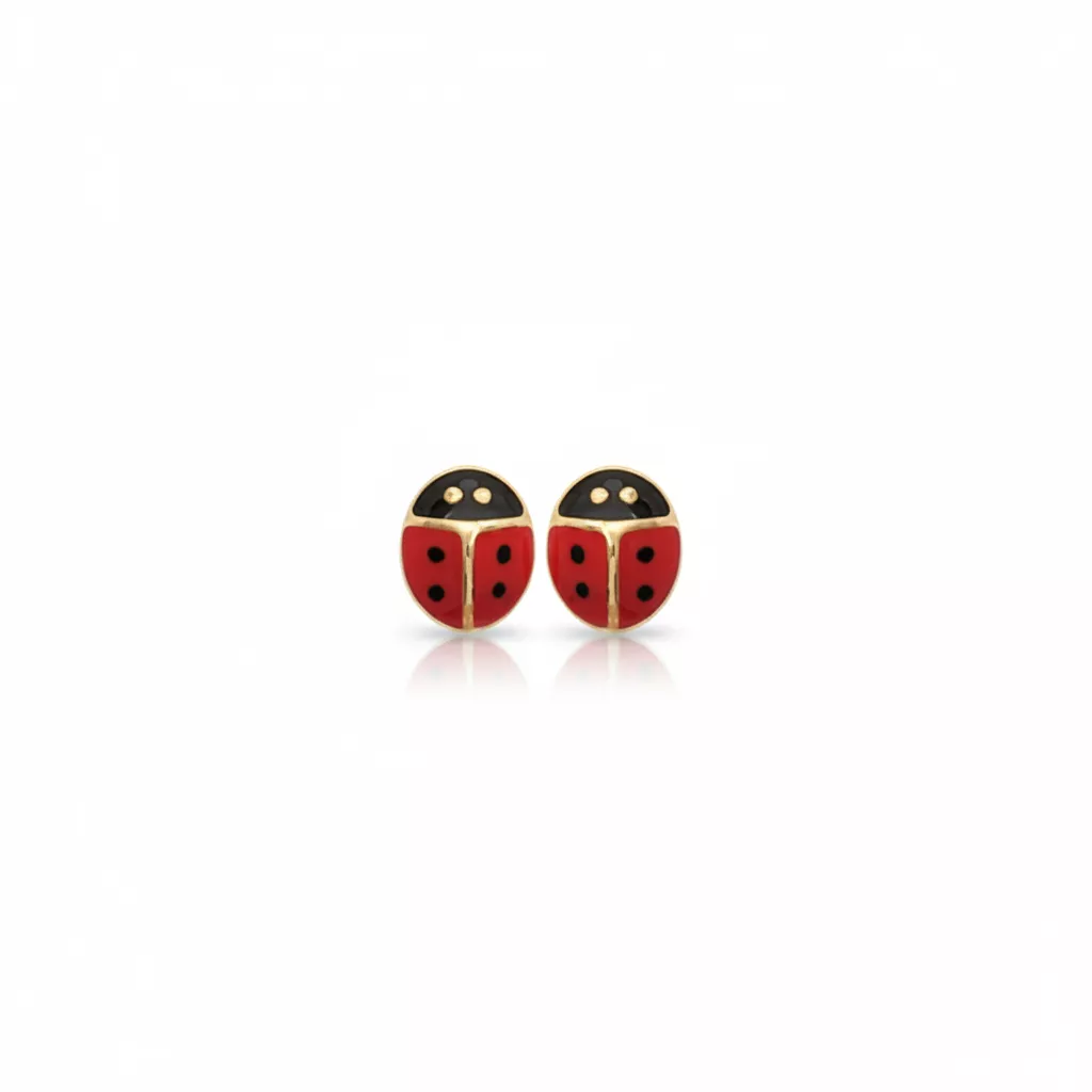 Boucles d'oreilles Clous Anedi Fille Plaqué Or Coccinelle - Boucles d'oreilles en Plaqué or - Bijoux en Vogue