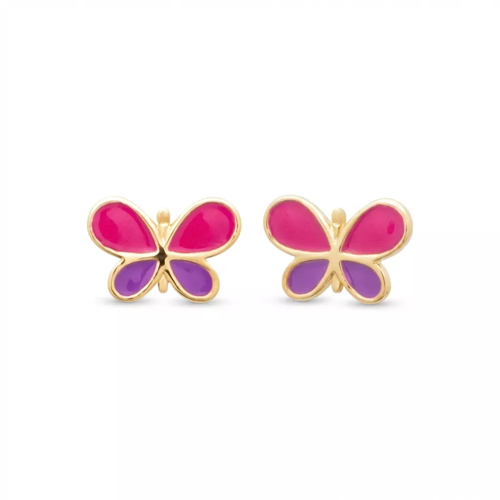 Boucles d'oreilles Clous Enfant Plaqué Or Amorry Papillon - Boucles d'oreilles en Plaqué or - Bijoux en Vogue