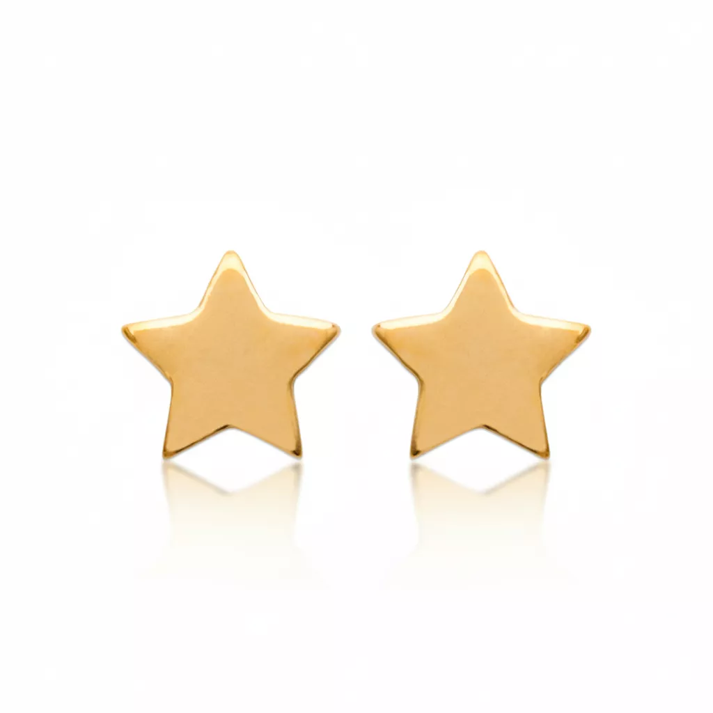 Boucles d'oreilles Clous Plaqué Or Charlyne Étoile - Boucles d'oreilles en Plaqué or - Bijoux en Vogue