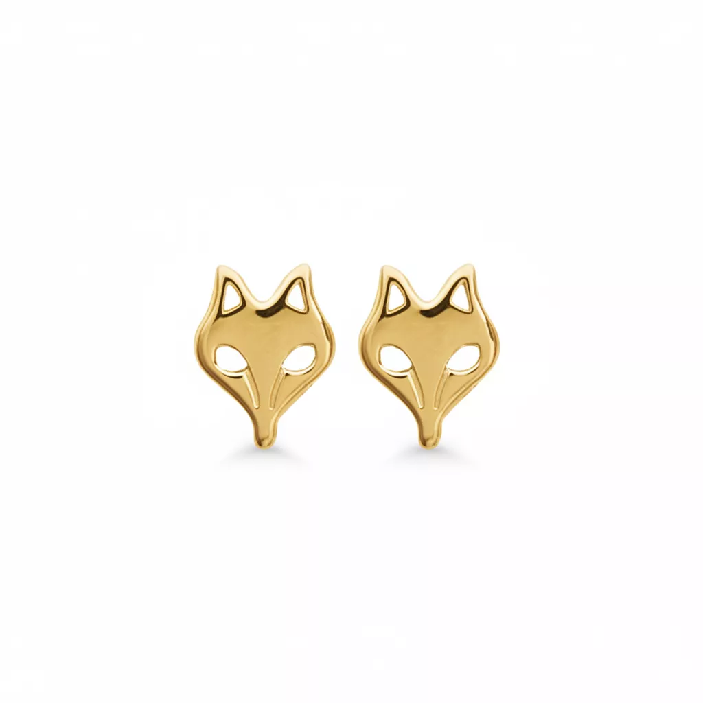 Boucles d'oreilles Clous Plaqué Or Brunie Figuratif - Boucles d'oreilles en Plaqué or - Bijoux en Vogue