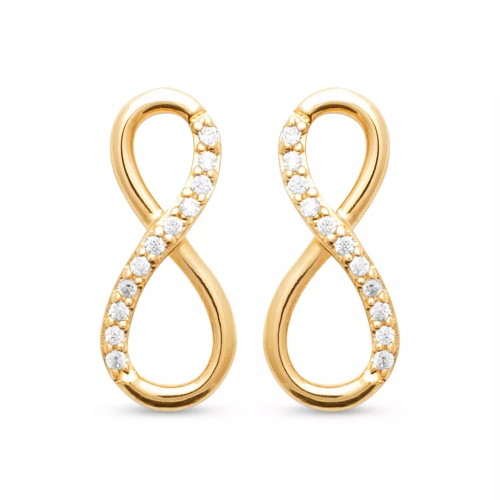 Boucles d'oreilles Clous Plaqué Or Rauzada Zirconium Figuratif Joaillerie - Boucles d'oreilles en Plaqué or - Bijoux en Vogue