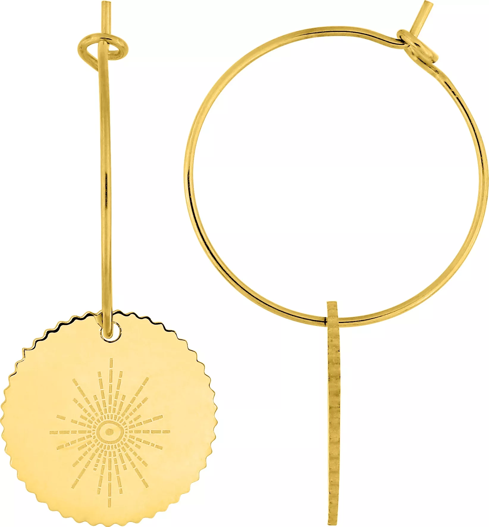 Boucles d'oreilles Créoles Acier Doré Stewie - Boucles d'oreilles en Acier - Bijoux en Vogue