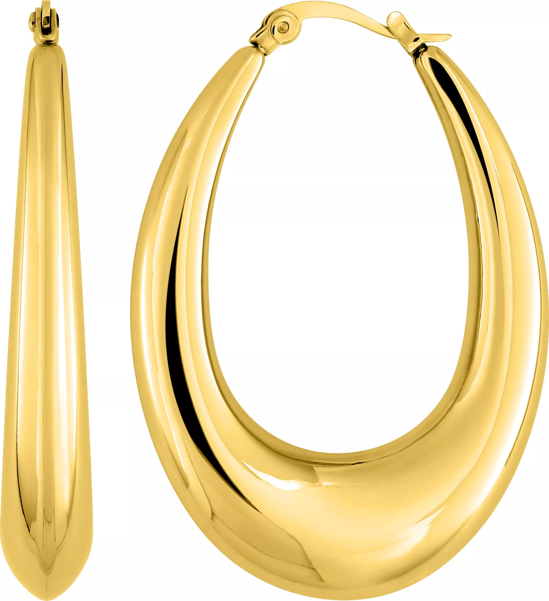 Boucles d'oreilles Créoles Acier Doré Chouchena Ø 41mm - Boucles d'oreilles en Acier - Bijoux en Vogue