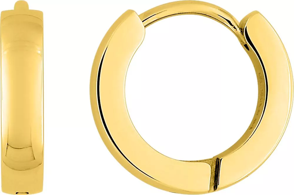 Boucles d'oreilles Créoles Acier Doré Kamarddine Diamètre 13mm - Boucles d'oreilles en Acier - Bijoux en Vogue