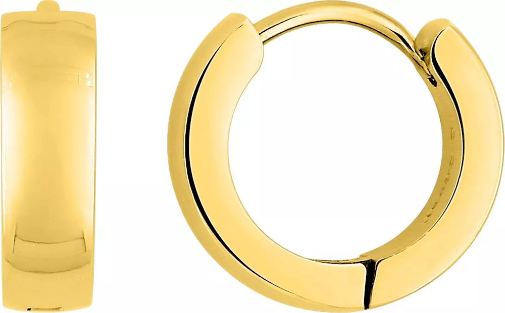 Boucles d'oreilles Créoles Acier Doré Joanique Diamètre 13mm - Boucles d'oreilles en Acier - Bijoux en Vogue