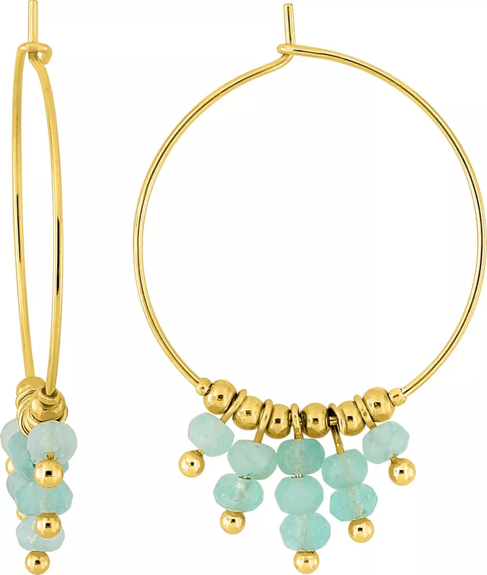 Boucles d'oreilles Créoles Acier Doré Maiorga Diamètre 25mm - Boucles d'oreilles en Acier - Bijoux en Vogue