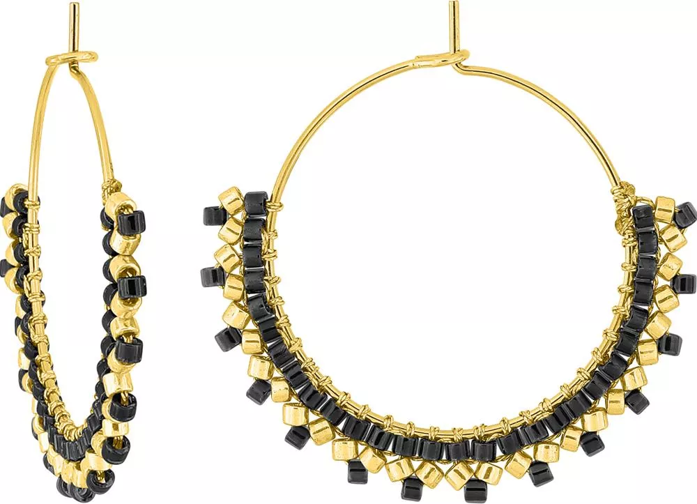 Boucles d'oreilles Créoles Acier Doré Cedrie - Boucles d'oreilles en Acier - Bijoux en Vogue