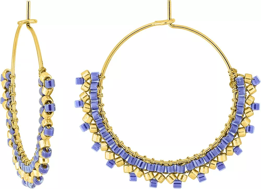 Boucles d'oreilles Créoles Acier Doré Haacina - Boucles d'oreilles en Acier - Bijoux en Vogue