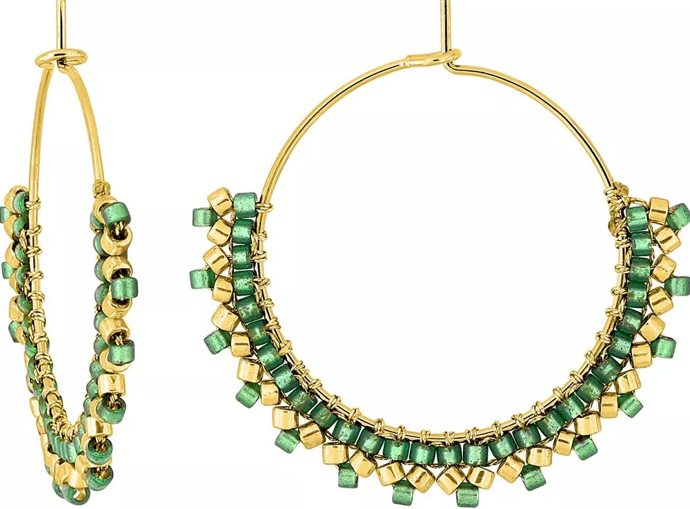 Boucles d'oreilles Créoles Acier Doré Aitalina - Boucles d'oreilles en Acier - Bijoux en Vogue