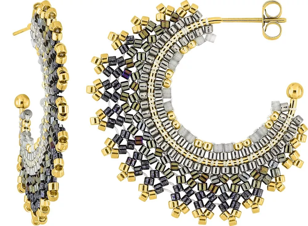 Boucles d'oreilles Créoles Acier Doré Sooloarmalala - Boucles d'oreilles en Acier - Bijoux en Vogue