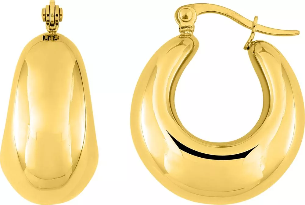 Boucles d'oreilles Créoles Acier Doré Anitta - Boucles d'oreilles en Acier - Bijoux en Vogue