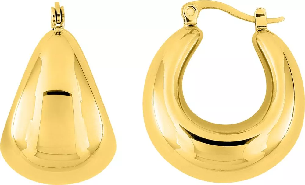 Boucles d'oreilles Créoles Acier Doré Gida - Boucles d'oreilles en Acier - Bijoux en Vogue