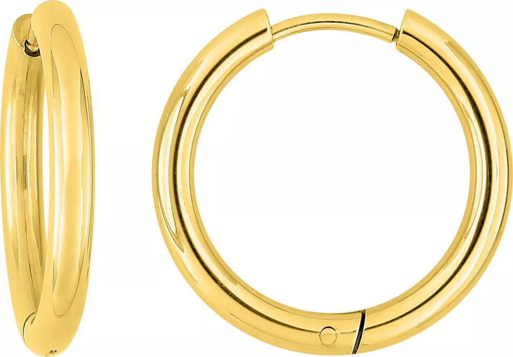 Boucles d'oreilles Créoles Acier Doré Shalera - Boucles d'oreilles en Acier - Bijoux en Vogue