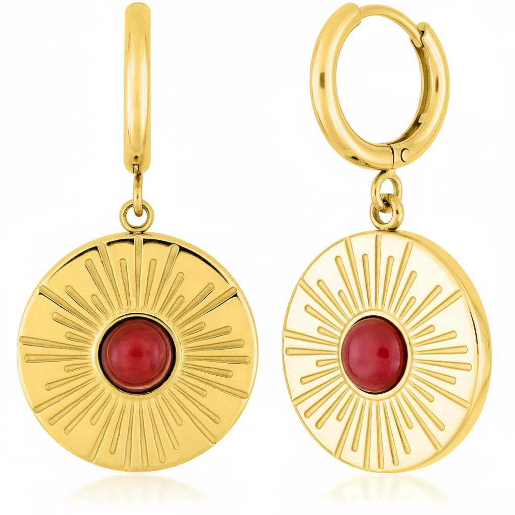 Boucles d'oreilles Créoles Acier Doré Lublania - Boucles d'oreilles en Acier - Bijoux en Vogue