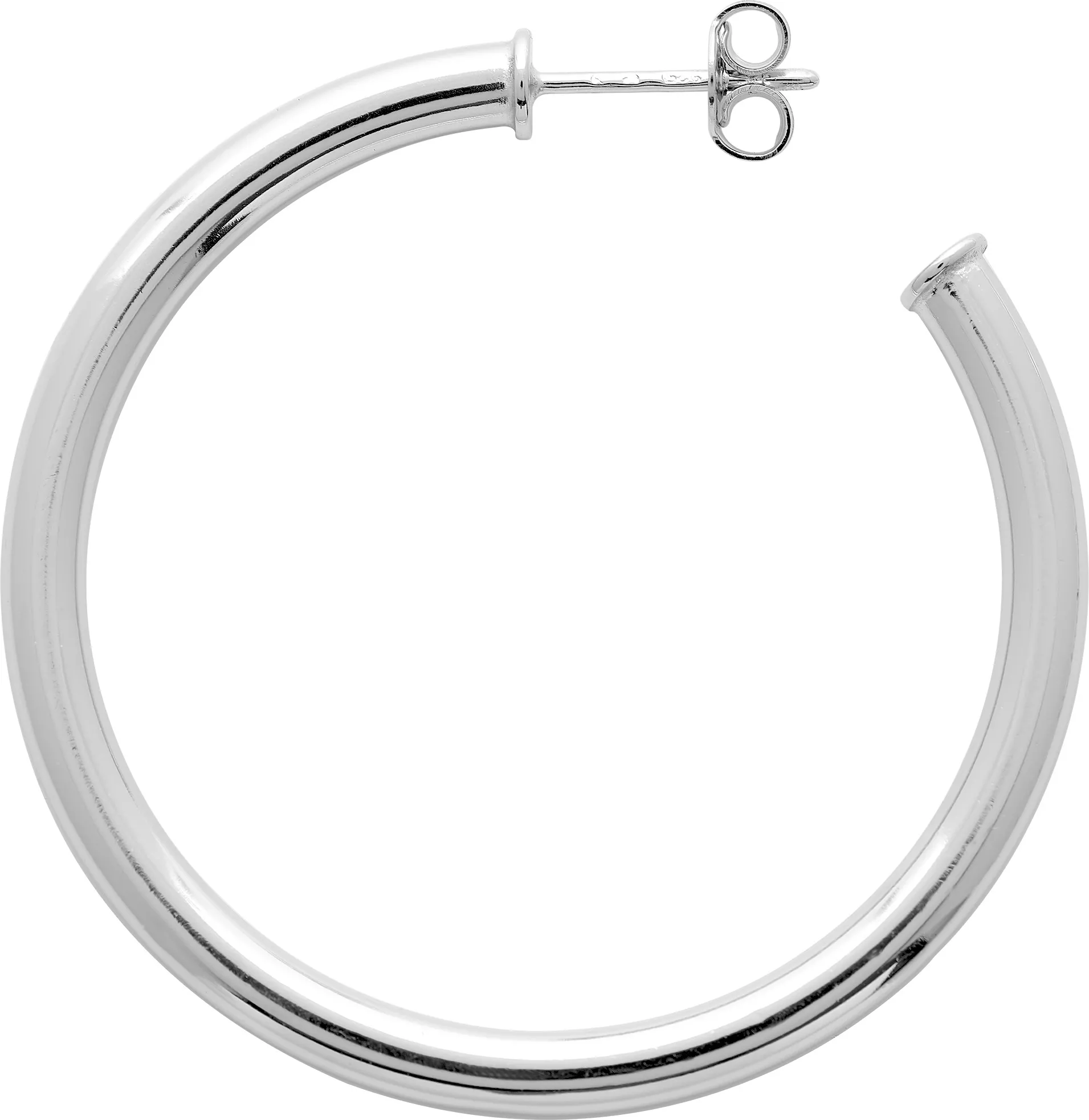 Boucles d'oreilles Créoles Argent Davise Ø 35mm - Boucles d'oreilles en Argent 925 - Bijoux en Vogue