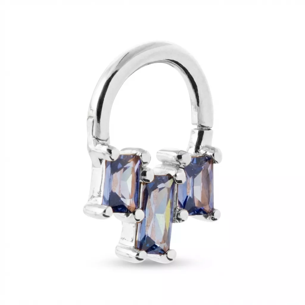 Boucles d'oreilles Créoles Argent Rhodié