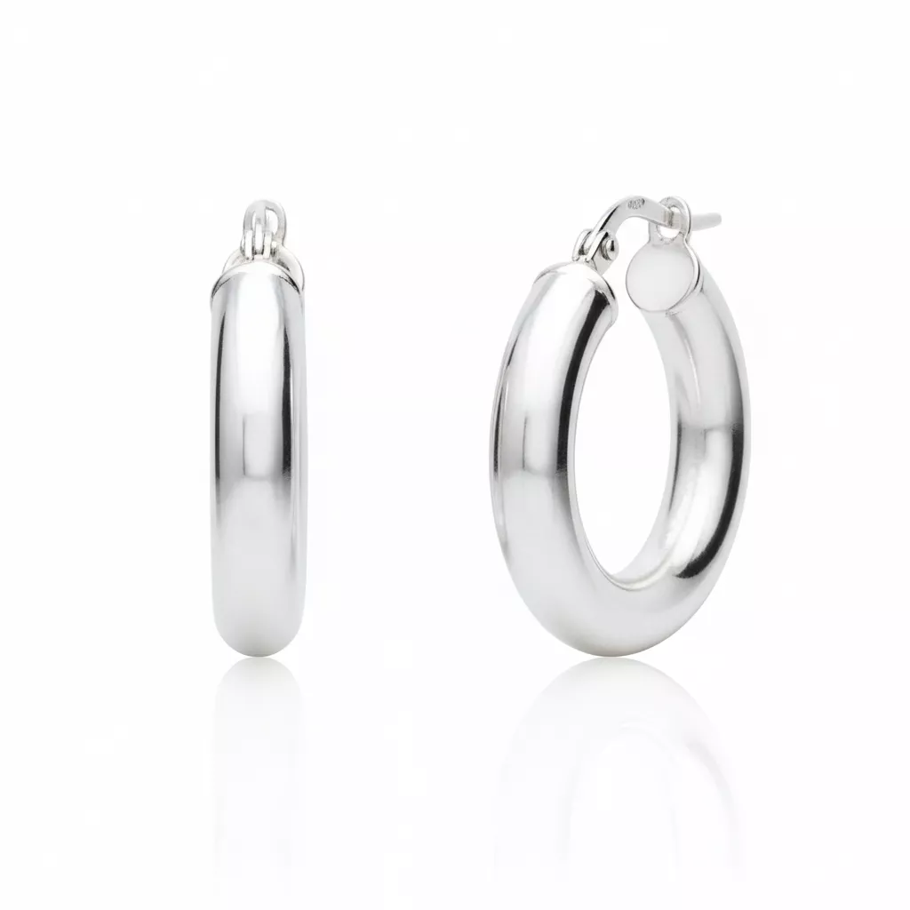 Boucles d'oreilles Créoles Argent Boccia Diamètre 15mm - Boucles d'oreilles en Argent 925