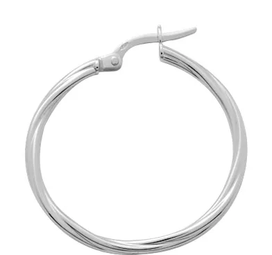 Boucles d'oreilles Créoles Argent Geneivieve Diamètre 25mm - Boucles d'oreilles en Argent 925