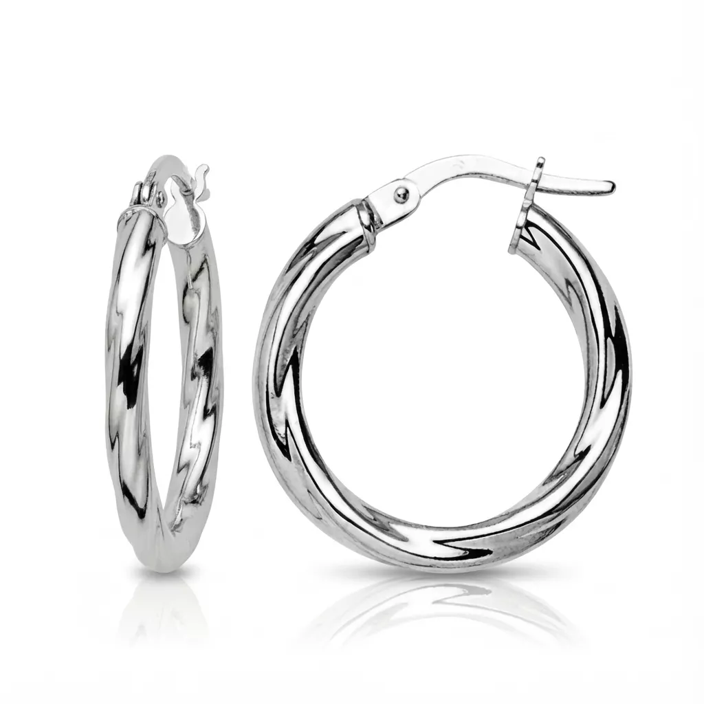 Boucles d'oreilles Créoles Argent Sophienne Diamètre 15mm - Boucles d'oreilles en Argent 925