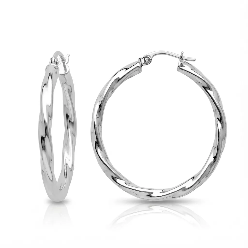 Boucles d'oreilles Créoles Argent Veila Diamètre 25mm - Boucles d'oreilles en Argent 925