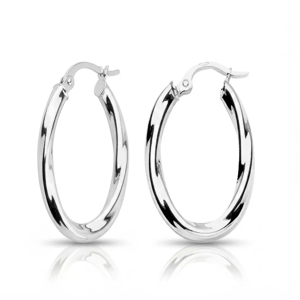 Boucles d'oreilles Créoles Argent Dorianna Ø 20mm - Boucles d'oreilles en Argent 925 - Bijoux en Vogue