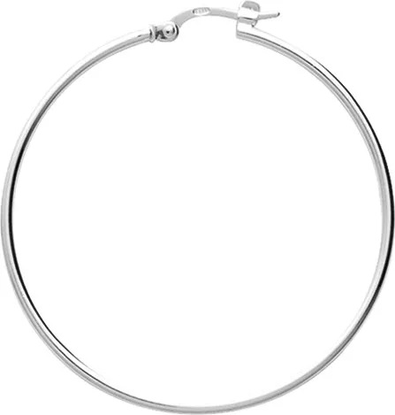 Boucles d'oreilles Créoles Argent Ermelle Ø 35mm - Boucles d'oreilles en Argent 925 - Bijoux en Vogue