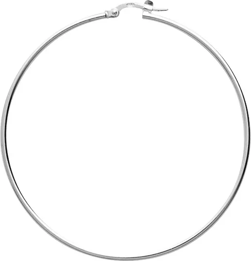 Boucles d'oreilles Créoles Argent Harivolatiana Ø 40mm - Boucles d'oreilles en Argent 925 - Bijoux en Vogue