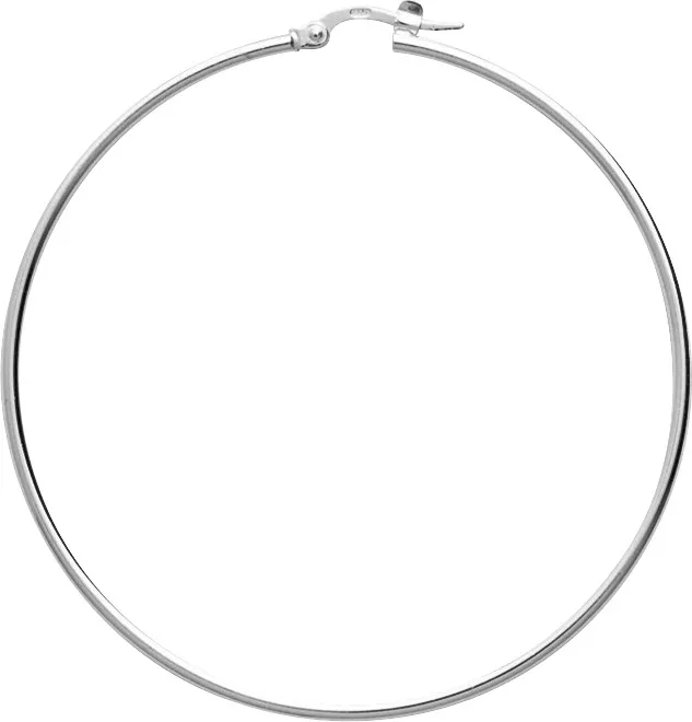 Boucles d'oreilles Créoles Argent Benededicte Ø 50mm - Boucles d'oreilles en Argent 925 - Bijoux en Vogue